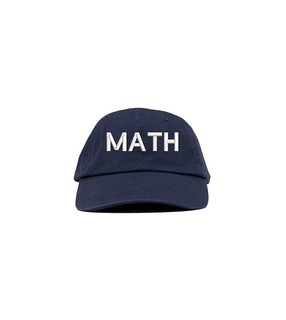 Baseball Caps Math Make America Think Harder Embroidered Low Profile Soft Crown Unisex Baseball Dad Hat - Navy - C4193442QKD