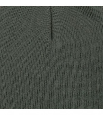 Skullies & Beanies Big Size Superior Cotton Short Knit Beanie - Grey - C1112GBW4Z7