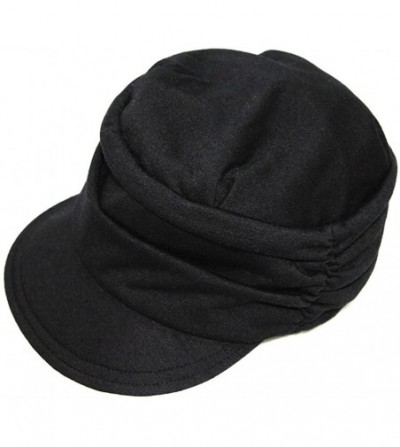 Sun Hats Womens Newsboy Cabbie Hat Beret Cap Cloche Cotton Painter Visor Hats Summer Sun Hat - Black - CN182WMAZZ5