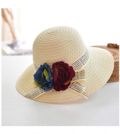 Sun Hats Cute Girls Sunhat Straw Hat Tea Party Hat Set with Purse - White - C6193TO6XM2