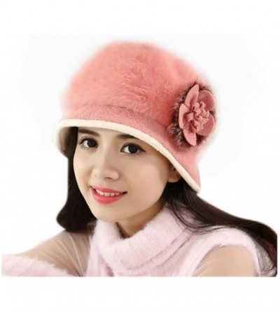 Berets Fashion Warm Winter WomenKnit Ski Crochet Slouch Hat Cap - Wine - CR12NENO634