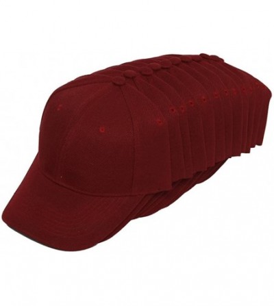 Baseball Caps 12-Pack Adjustable Baseball Hat - C7127DNOHTD