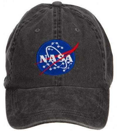 Baseball Caps NASA Insignia Embroidered Washed Cap - Black - CR127A78UN5