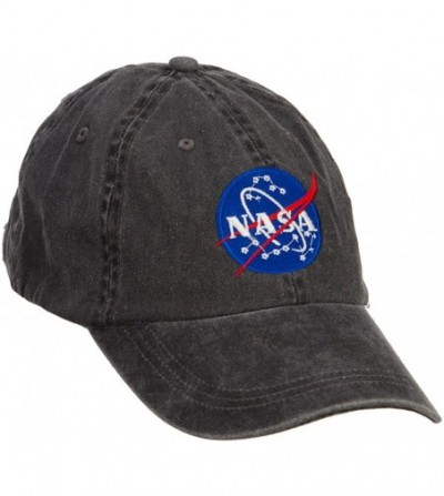 Baseball Caps NASA Insignia Embroidered Washed Cap - Black - CR127A78UN5
