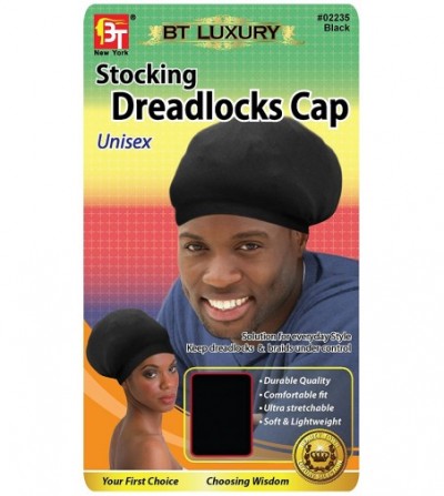 Skullies & Beanies Beauty Town Stocking Dreadlocks Cap - Black - CW11JV2HMD3