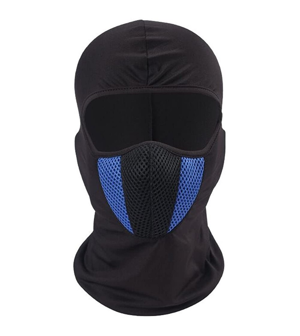 Balaclavas Cs Hat Outdoors Headgear Motorcycle Mask Sunscreen Ski Balaclava - Blue - C7189U7EA3O