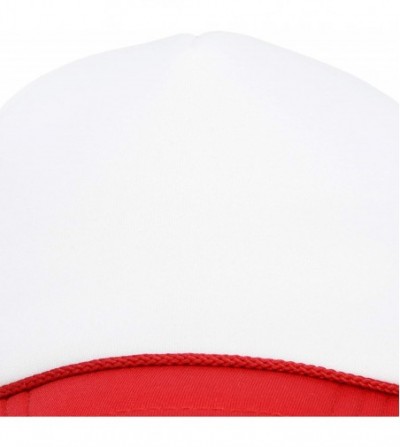 Baseball Caps Youth Mesh Trucker Cap - Adjustable Hat (S- M Sizes) - Red/White/Blue - CU17AZ7XG6R