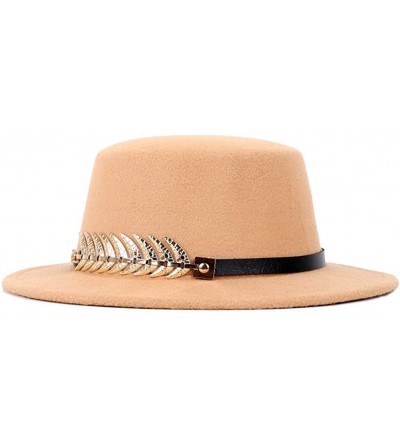 Fedoras Unisex Fashion Fedora Hat Classic Jazz Caps Vintage Bowler Hat with Feather - Navy - CX18QHE5WU2