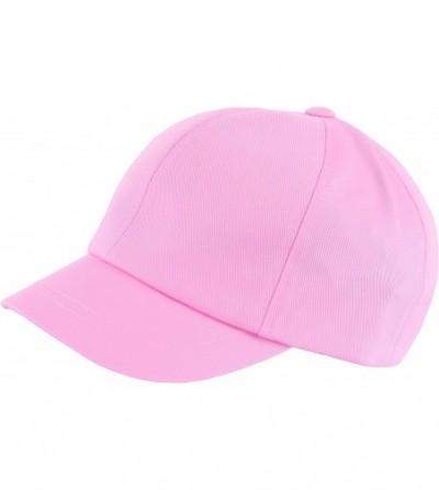 Baseball Caps Empty Plain Ball Cap Cute Short Bill Design Cotton Baseball Hat Truckers - Pink - CO18ERQM562