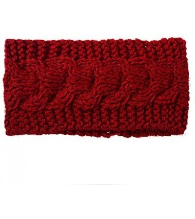 Cold Weather Headbands Women Wool Knit Crochet Twist Headband Ear Warmer Versatile for Christmas-New Year's Gift-8.6"x4.3" - ...