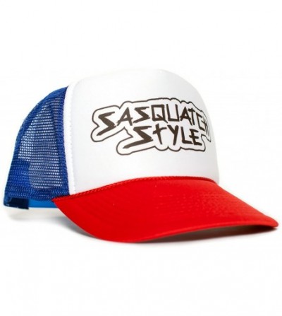 Baseball Caps Sasquatch Style Gone Squatchin trucker hat One-Size Unisex Multi Color Selection (Red/White/Royal) - CW12O5O6VKH
