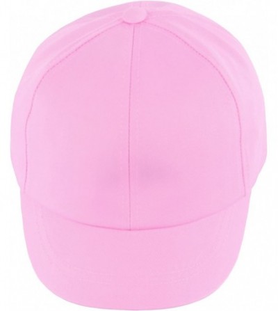 Baseball Caps Empty Plain Ball Cap Cute Short Bill Design Cotton Baseball Hat Truckers - Pink - CO18ERQM562