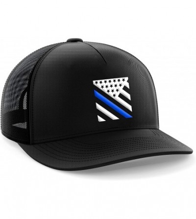 Baseball Caps American Flag Snapback Hat - Embossed Logo American Cap for Men Women Sports Outdoor - Blue Line Crest - CT185Q...