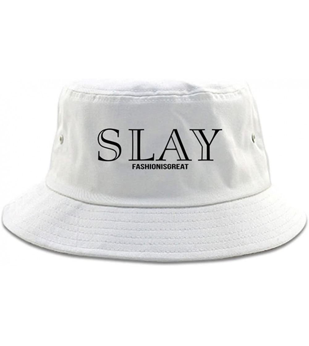 Bucket Hats Slay Fashion is Great Womens Bucket Hat - White - CB12B5OMOKF
