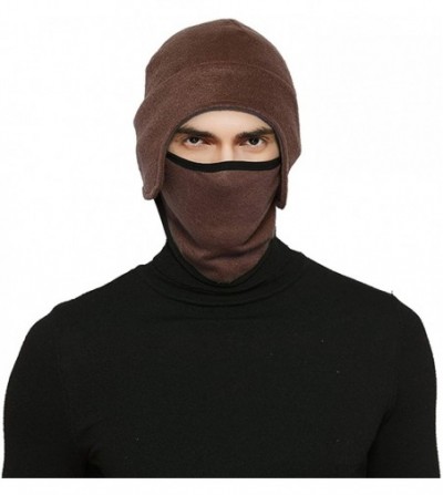 Skullies & Beanies Fleece 2 in 1 Hat/Headwear-Winter Warm Earflap Skull Mask Cap Outdoor Sports Ski Beanie for Men&Women - Co...