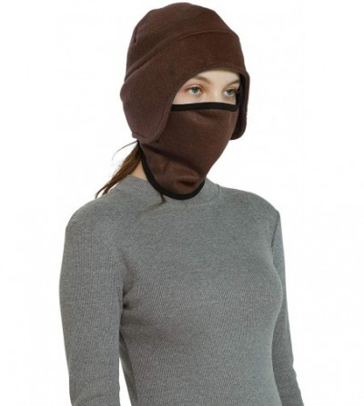 Skullies & Beanies Fleece 2 in 1 Hat/Headwear-Winter Warm Earflap Skull Mask Cap Outdoor Sports Ski Beanie for Men&Women - Co...