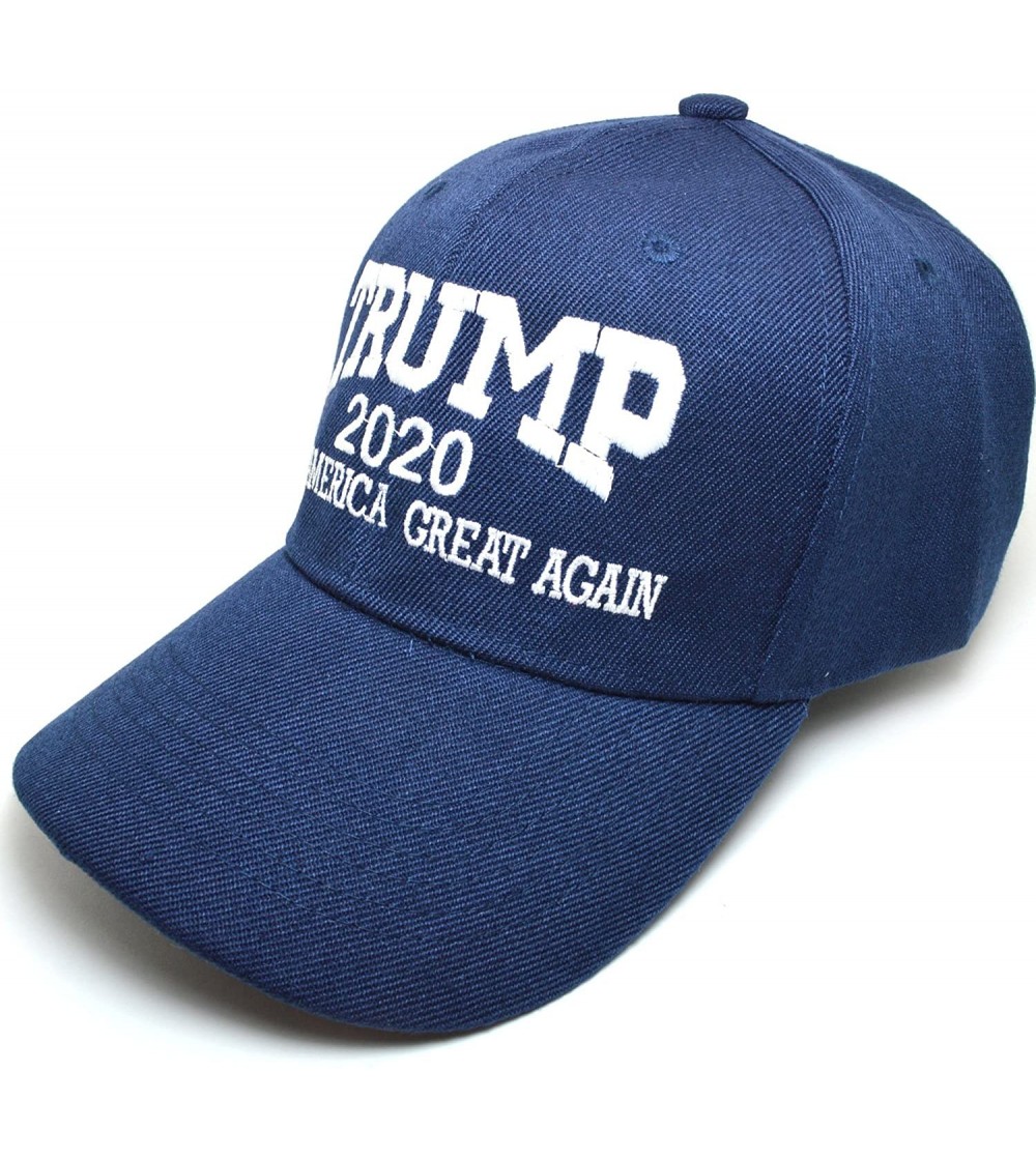Baseball Caps AblessYo Trump 2020 Make America Great Again Curved Baseball Cap Hat AYO1105 - Navy - C718CMW8YUU