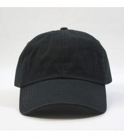 Baseball Caps Vintage Washed Cotton Adjustable Dad Hat Baseball Cap - Black - CB192W2SAKA
