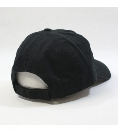 Baseball Caps Vintage Washed Cotton Adjustable Dad Hat Baseball Cap - Black - CB192W2SAKA