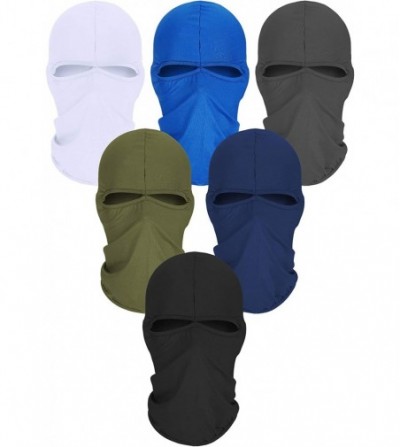 Balaclavas 6 Pieces Balaclava Mask Ice Silk UV Protection Full-face Mask for Women and Men Outdoor Sports (Color Set 3) - CP1...