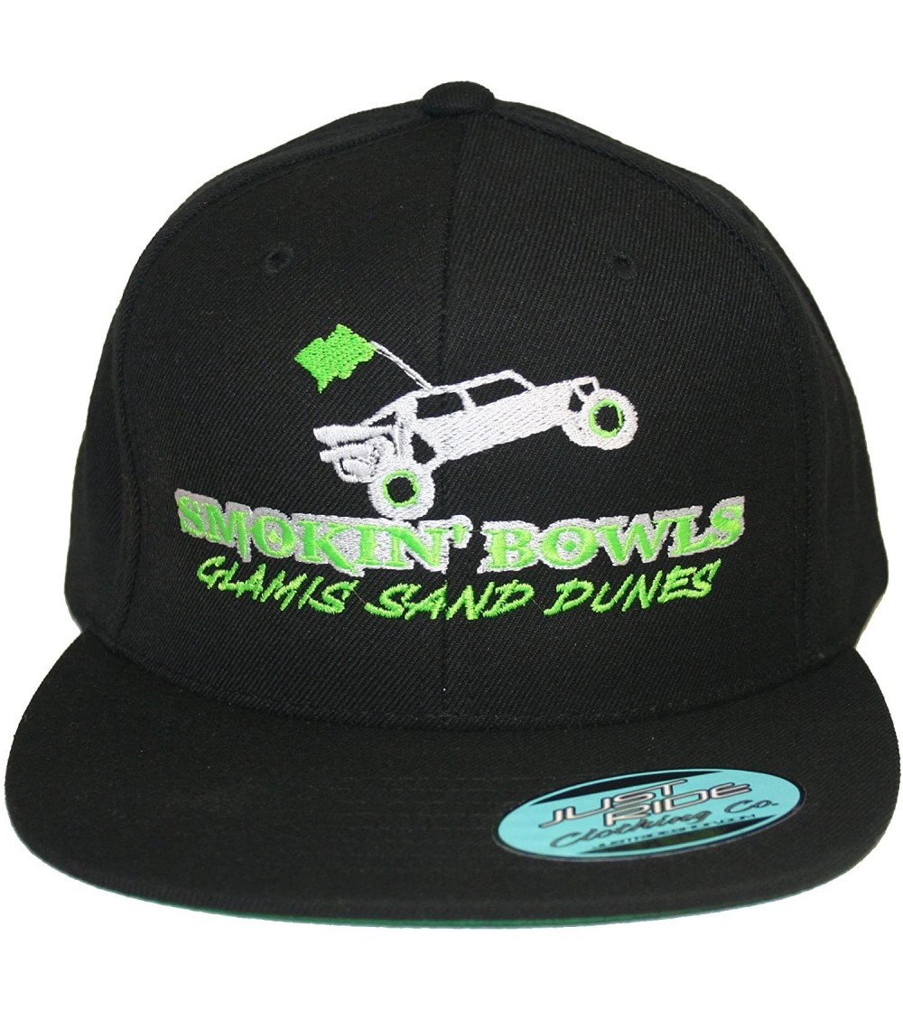 Baseball Caps Glamis Sand Dunes Smokin Bowls Hat Cap Flat Bill Snapback - Lime - CY12N1YLOHE