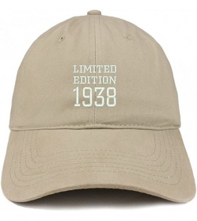 Baseball Caps Limited Edition 1938 Embroidered Birthday Gift Brushed Cotton Cap - Khaki - CN18CO88N4Z