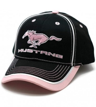 Baseball Caps HAT - Ford Mustang Embroiderd Adjustable Ball Cap Hat Pink & Black - CD18HDT3XH5