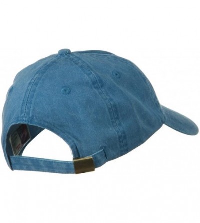 Baseball Caps Caps Washed Solid Pigment Dyed Cotton Twill Brass Buckle Cap - Sky Blue OSFM - C312ODXWVFU