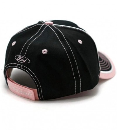 Baseball Caps HAT - Ford Mustang Embroiderd Adjustable Ball Cap Hat Pink & Black - CD18HDT3XH5