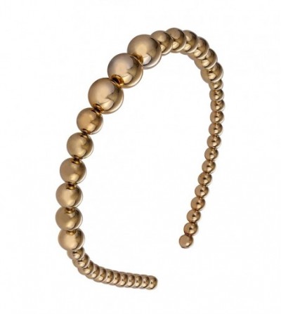 Headbands Trendy Ladies Elegant Pearl Headband Crown (Gold) - CS18SU3EMDZ