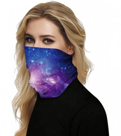 Balaclavas Women's 3D Galaxy Print Multifunctional Headwear Face Mask Headband Neck Gaiter Face Scarf - Galaxy Blue Purple - ...