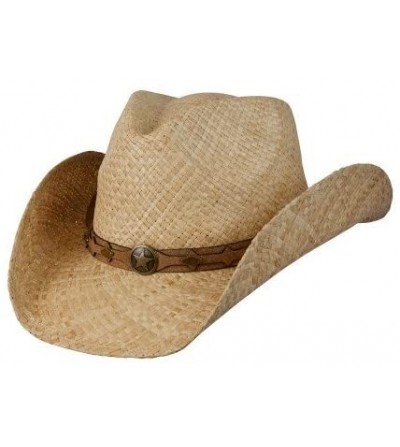 Cowboy Hats Country Western Raffia Shapeable Hat - Natural - CQ11DQ84JCZ
