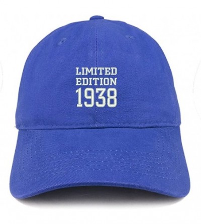 Baseball Caps Limited Edition 1938 Embroidered Birthday Gift Brushed Cotton Cap - Royal - CI18CO95U35