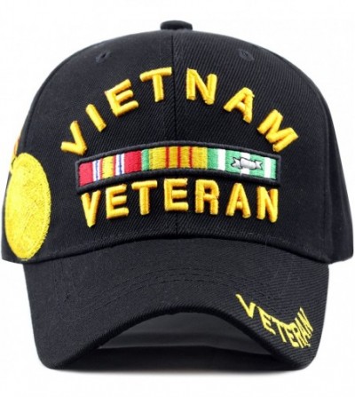 Baseball Caps 1100 Official Licensed Vietnam Veteran 3D Baseball Cap - Black - CC129NDGUUP