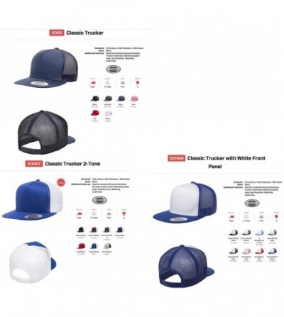 Baseball Caps Custom Trucker Flatbill Hat Yupoong 6006 Embroidered Your Text Snapback - Silver/Black - CS1887O4W02