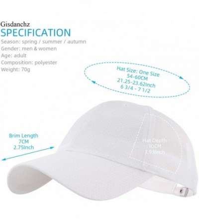Baseball Caps Unisex Breathable Mesh Baseball Cap Adjustable One Size - Breathable - White - C518UTDE90K
