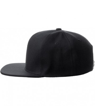 Baseball Caps Classic Snapback Hat Custom A to Z Initial Raised Letters- Black Cap White Black - Initial U - CJ18G4LC546