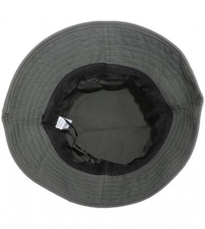 Sun Hats Bucket Hats for Men Women- Packable Outdoor Sun Hat Travel Fishing Cap - Grey(solid Color) - C118EXLR9D5