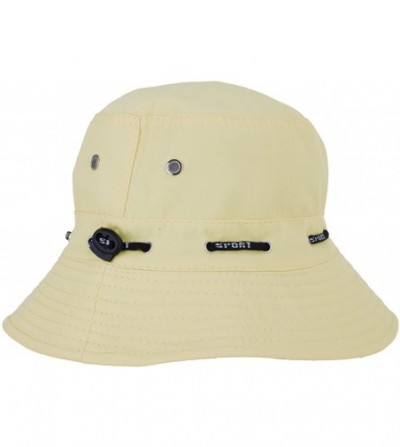Sun Hats Womens Summer Sun Hat Roll Up Floppy Packable Beach Cap Travel Fishig Bucket Hat - Cream - CO12EK4QESF