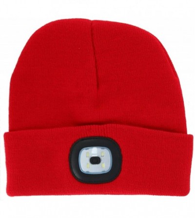 Skullies & Beanies Rechargeable LED Beanie - Red - CG18HES7I9E