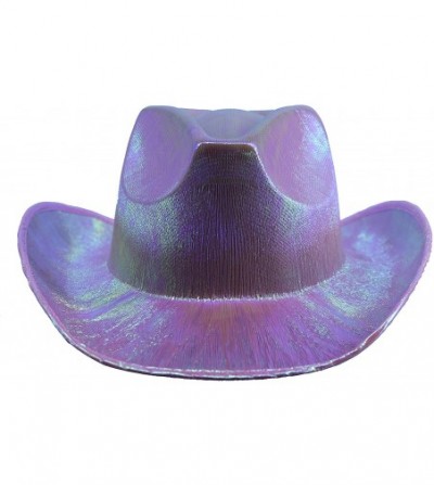 Cowboy Hats Metallic Cowboy Hat - Light Pink - CF18X7N2CIO