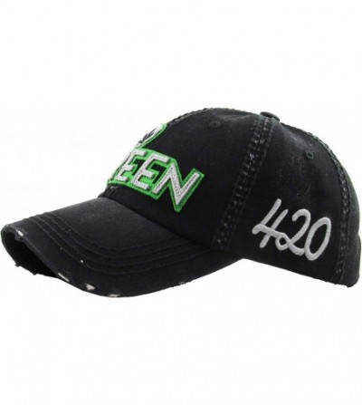 Baseball Caps Weed Marijuana Leaf Collection Dad Hat Baseball Cap Polo Style Adjustable - (3.3) Go Green Black - CZ18IOZWW9M