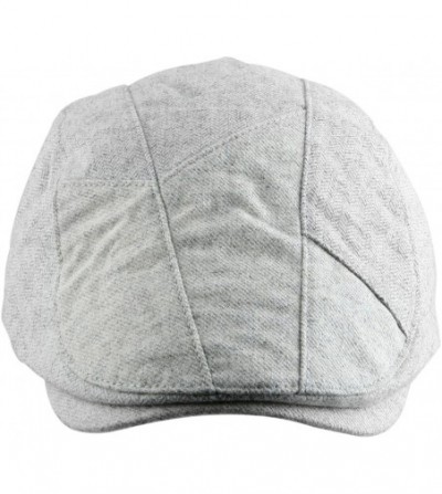 Newsboy Caps Newsboy Hats for Men-Plain Stripe Beret Cabbie Driving Gatsby Flat Cap - J-style 9 Grey(cotton) - CS12N4VUG6B