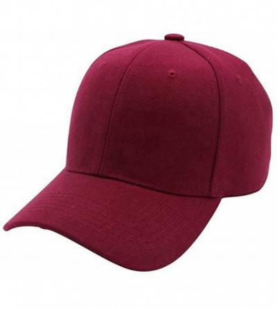 Baseball Caps Custom Baseball Cap for Unique Gifts-Personalized Unisex Street Style Plain Hat with Snapback Hats - Burgundy -...