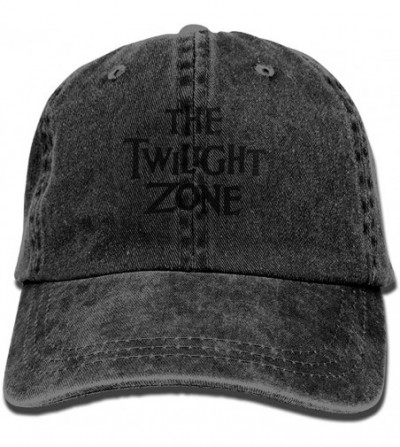 Baseball Caps The Twilight Zone Monologue Cap Adjustable Vintage Washed Denim Baseball Cap Dad Hat - Black - C818DWDISEM
