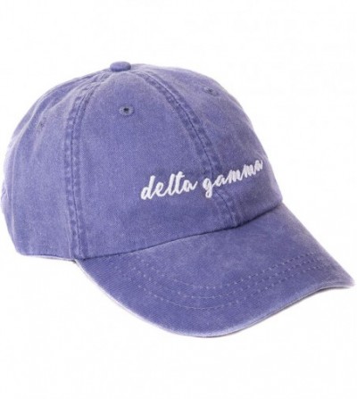 Baseball Caps Delta Gamma (N) Sorority Baseball Hat Cap Cursive Name Font dg - Purple - CZ18DTW5D4G