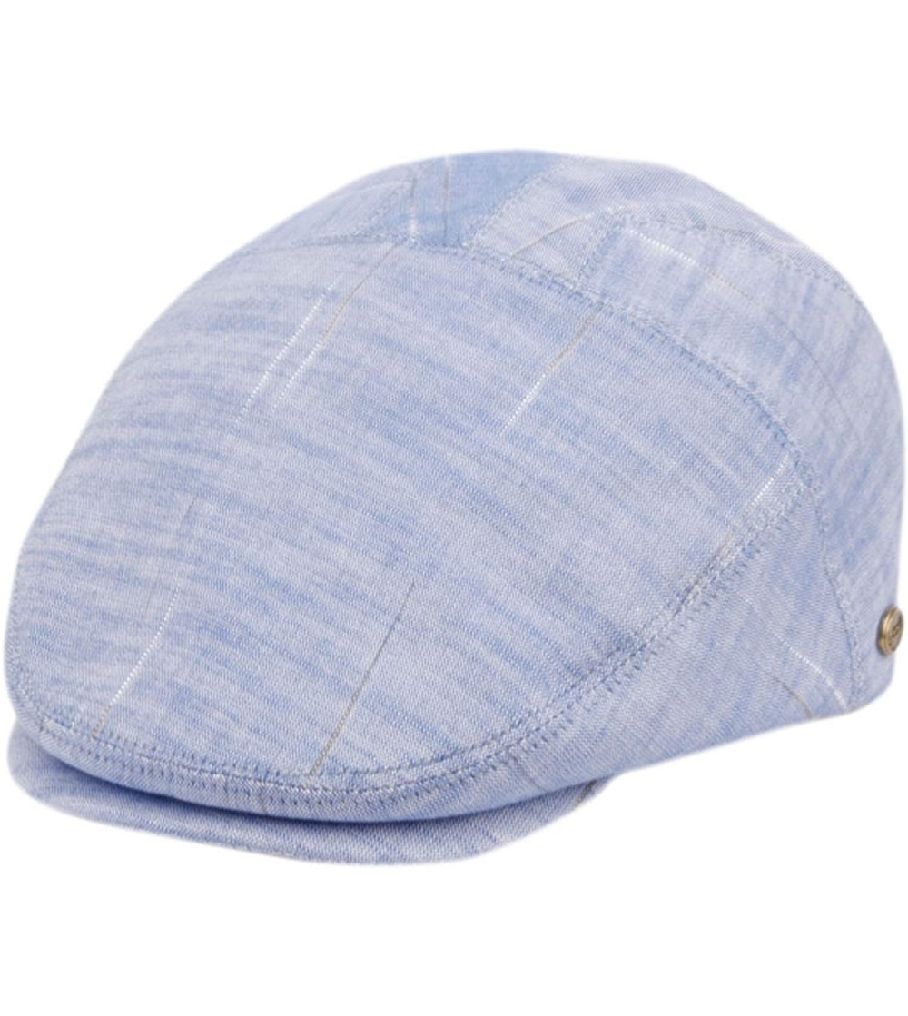 Newsboy Caps Men's Cotton Flat Ivy Caps Summer Newsboy Hats - Iv4020blue - CG18QRUDSI6