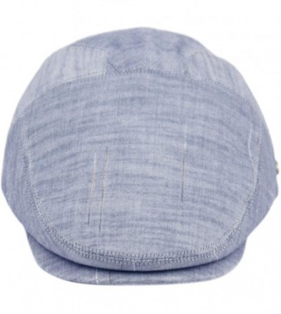 Newsboy Caps Men's Cotton Flat Ivy Caps Summer Newsboy Hats - Iv4020blue - CG18QRUDSI6