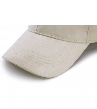 Baseball Caps Unisex Faux Suede Baseball Cap Adjustable Plain Dad Hat for Women Men - W&b - C712NBUMT1Z
