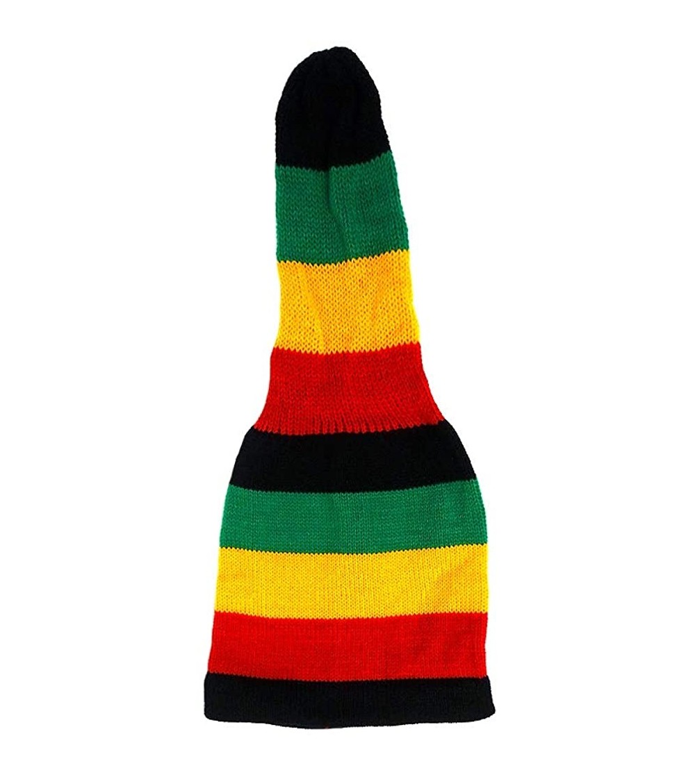 Skullies & Beanies Rastafari Striped Extra Long Slouch Tam Dreadlocks Beanie Soft Knit Unisex Hat Cap - Stripes - CE18Z52XGRM